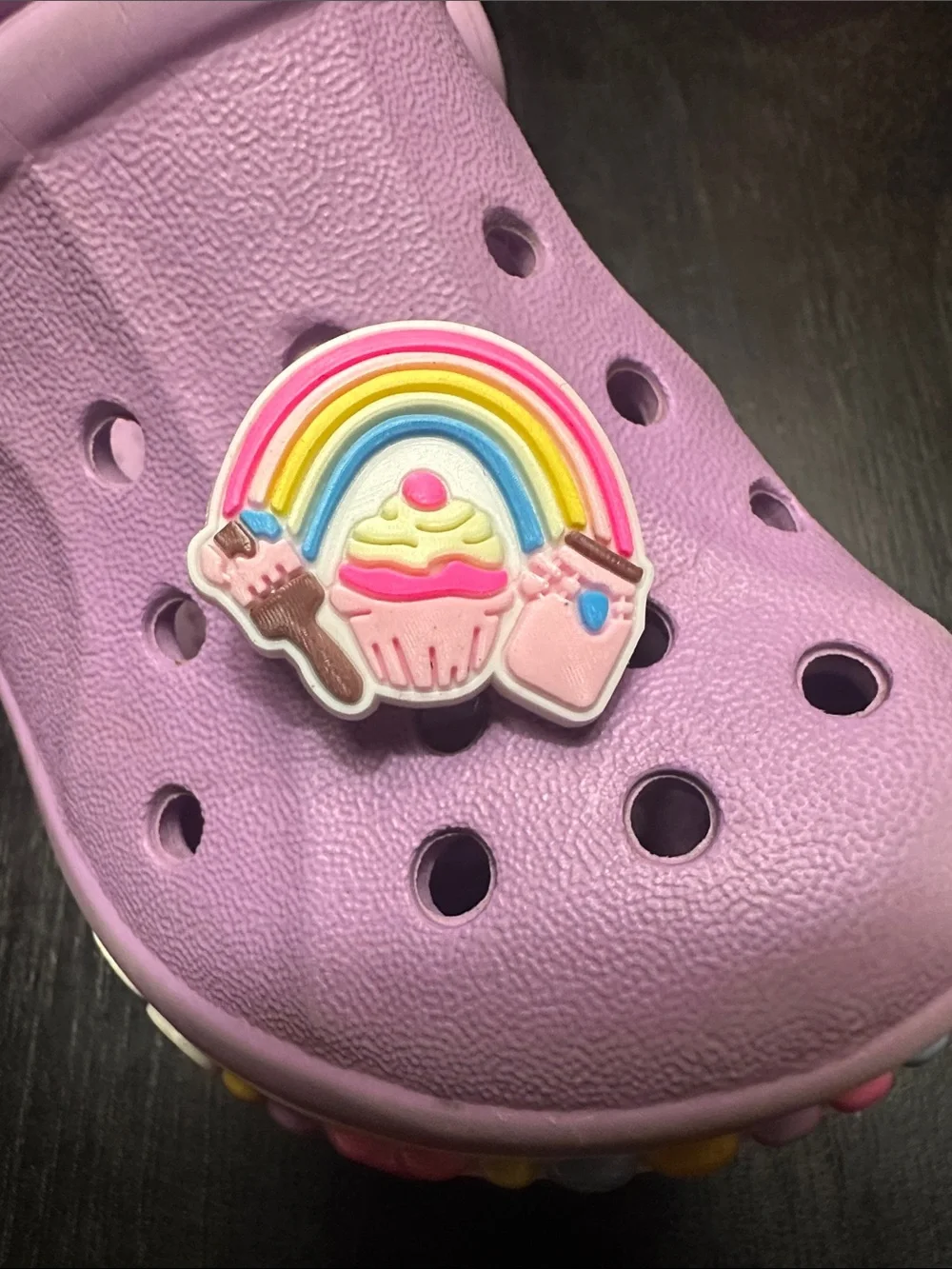 Rainbow Cupcake Charm. Search JIBBITZ in my closet to pick your favorites.